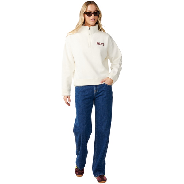 2026 Rip Curl Womens Surf Puff 1/4 Zip Fleece 07WWFL - Bone